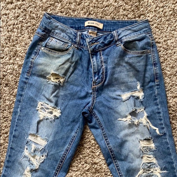 Distressed denim jeans - Picture 3 of 13